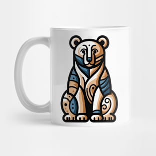 Bear illustration. Illustration of a bear in cubism style Mug